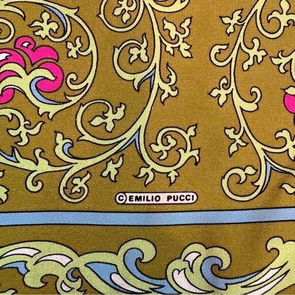 VTG Emilio Pucci silk large silk scarf made in Italy NWT in original package - Picture 15 of 15